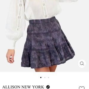 Allison New York Emmie Skirt In Black Tie-Dye Multi